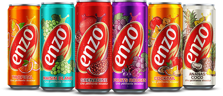Enzo boissons pétillantes packaging